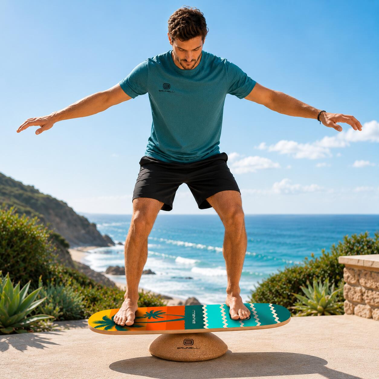 Balance Board Halfshell 88cm Madera con Media Esfera – Equilibrio 5/8