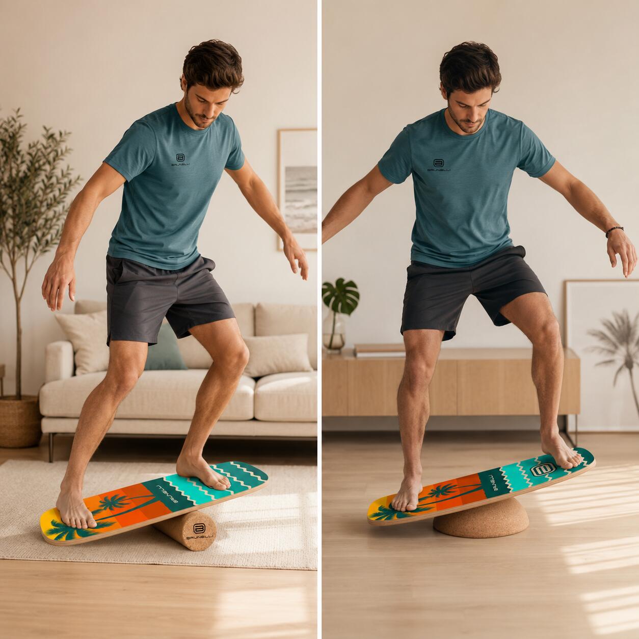 Balance Board Halfshell 88cm Madera con Media Esfera – Equilibrio 7/8