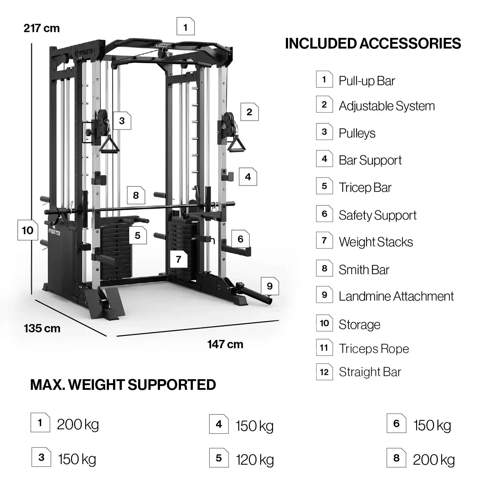 Multipower Smith Machine S9000 Fitness Tech 2/10