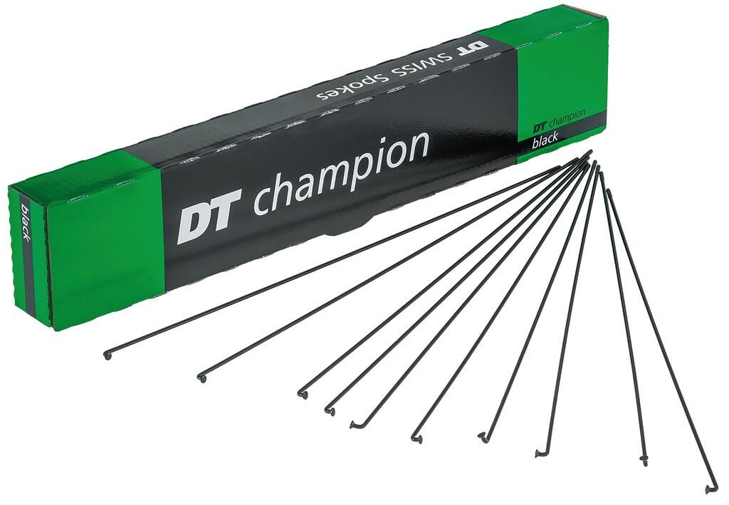 DT SWISS Speichen Champion M 2X270Mm Karton 100 Stück Schwarz Niro Ohne Nippel 3/7