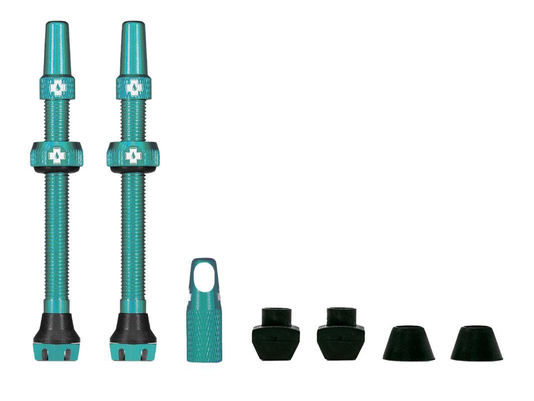 Kit de válvulas V2 sin tubra (par) 44 mm turquesa 3/7