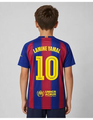 Lamine yamal fc barcelona thuis shirt 25/26 kinderen