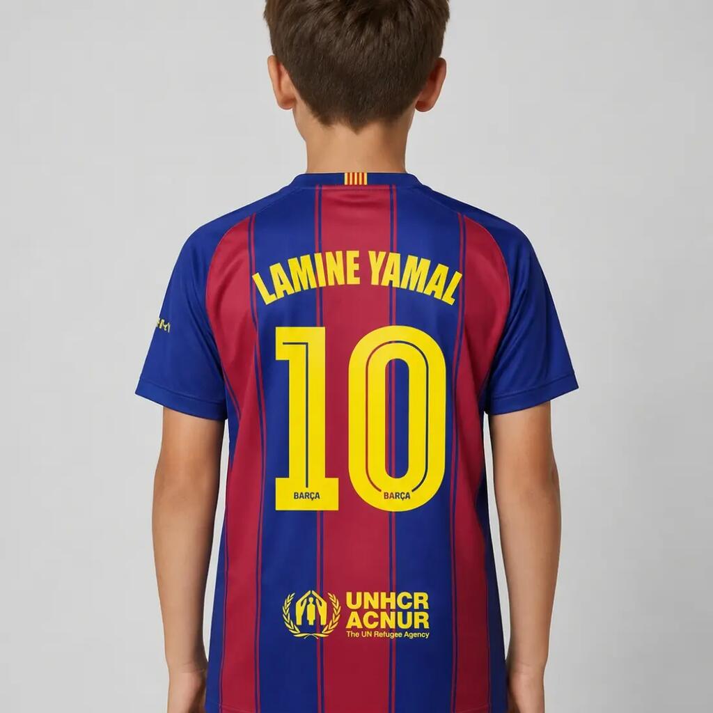 Lamine Yamal FC Barcelona Home Shirt 25/26 Kids