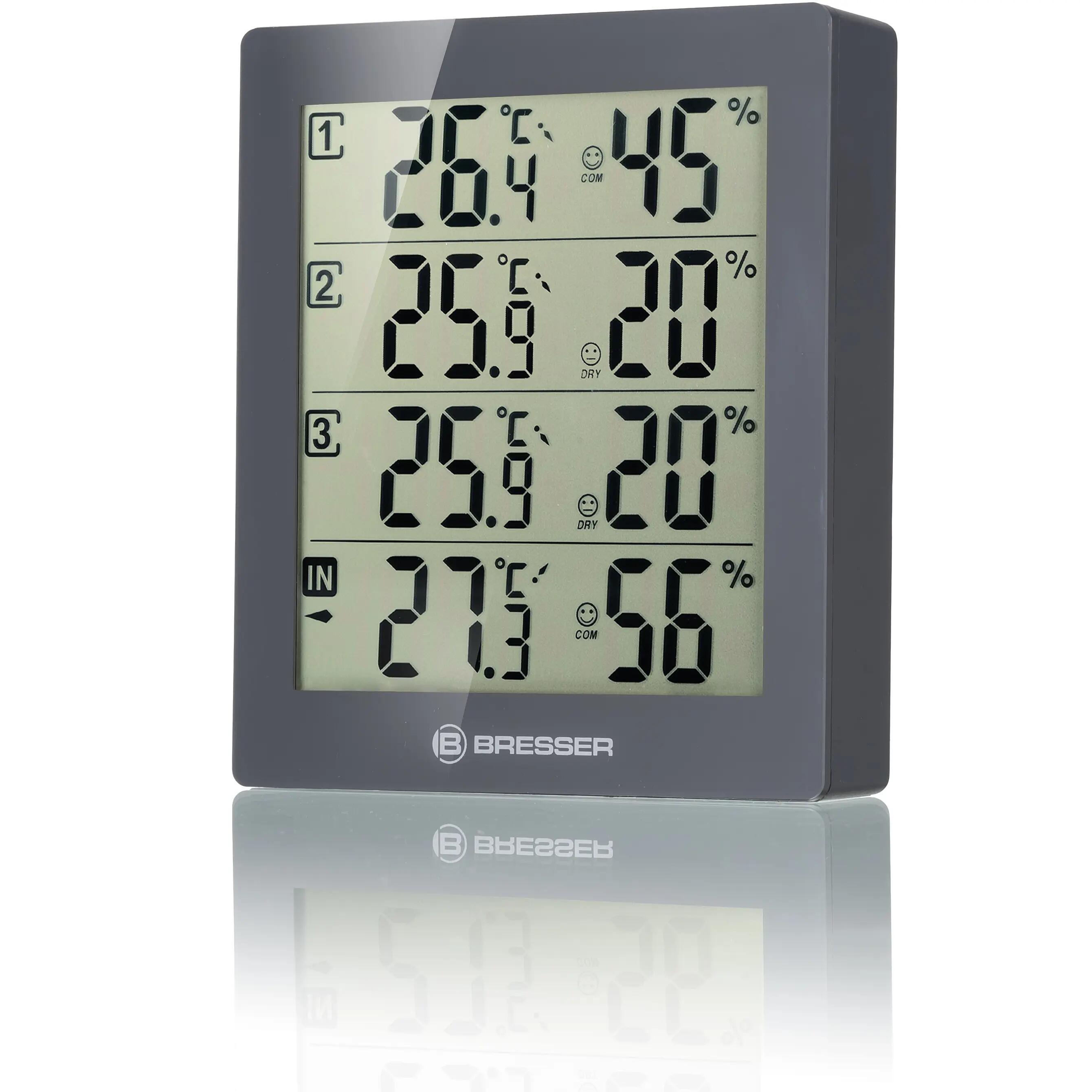 ClimaTrend Hygro Quadro - Thermohygrometer BRESSER voor 4 meetpunten 2/6