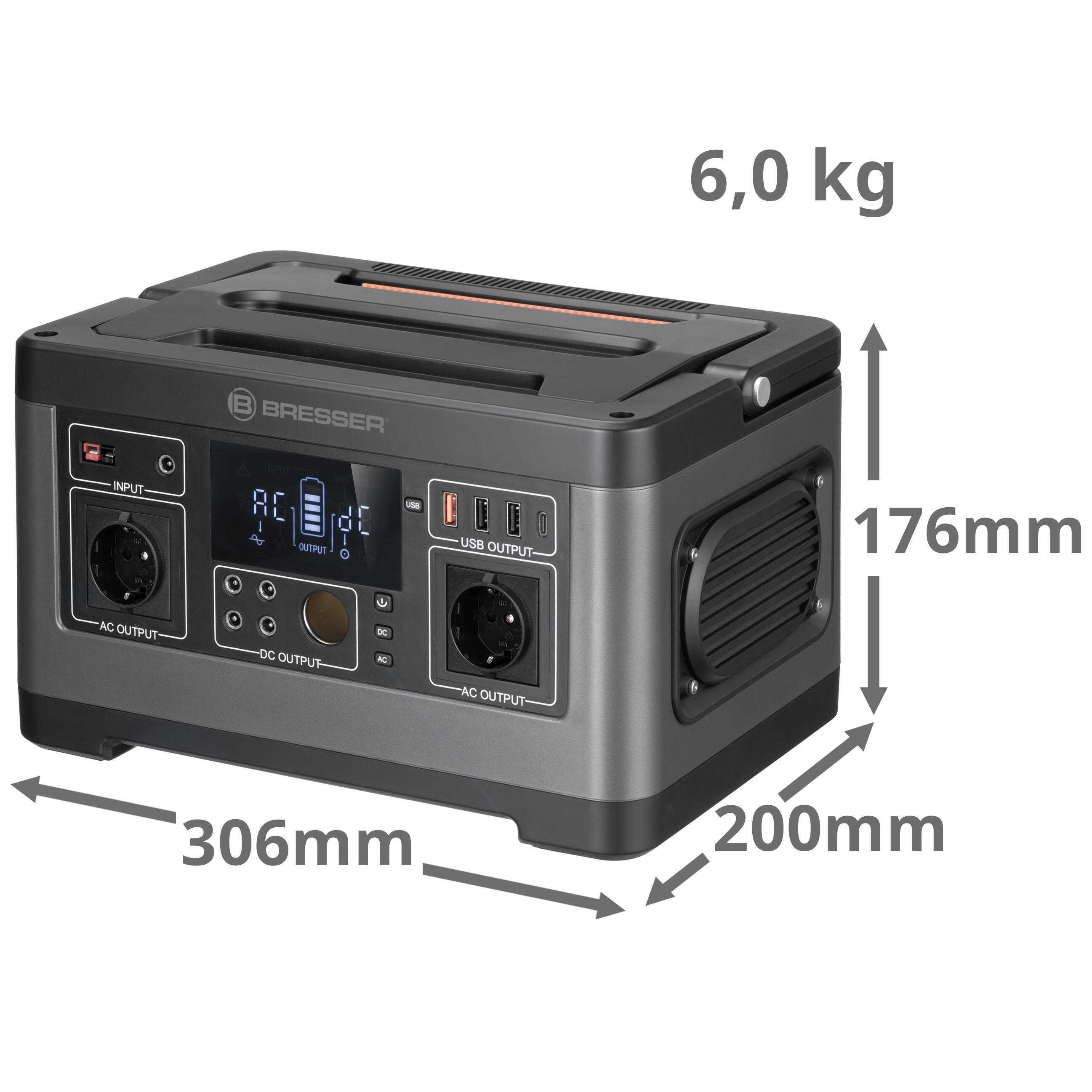 KIT Batterie externe portable 500 W + Panneau solaire 60 W Bresser, Camping 3/7