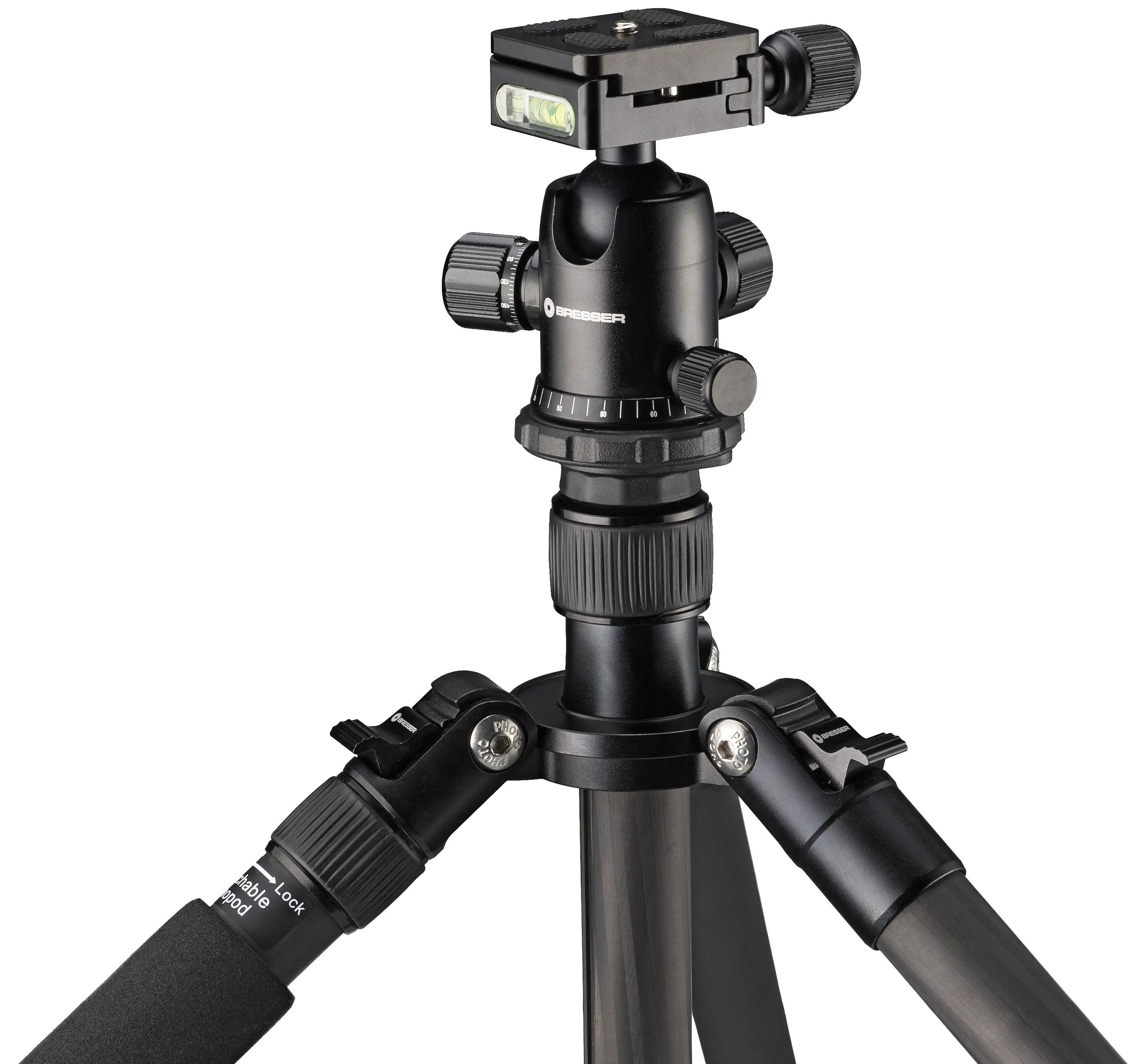 Trípode BR-2504X8C-B1 de carbono/utilizable monópodo Fotografía y Vídeo 4/5