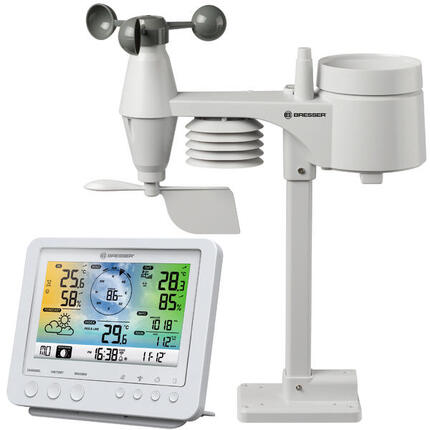 Station météo connectée couleur WiFi avec capteur extérieur 5-en-1