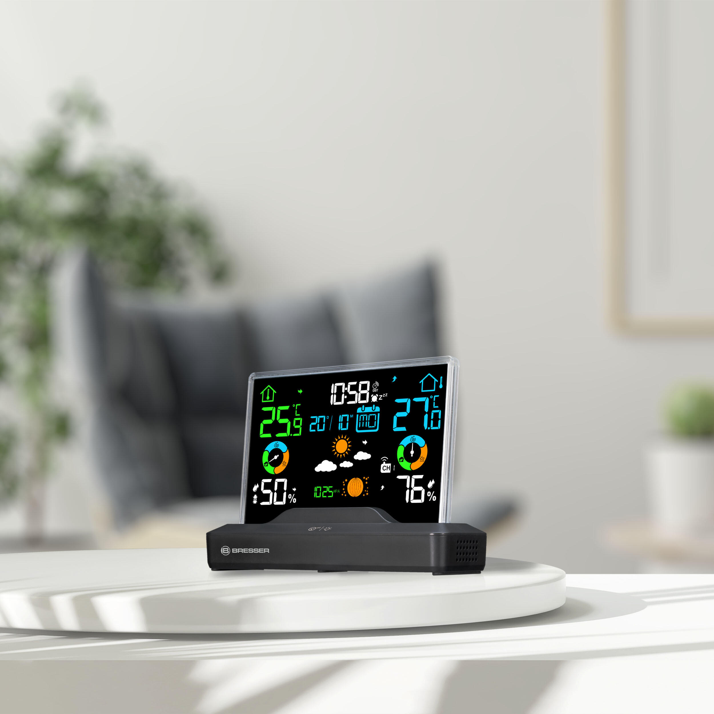 Station Météo Radio-Contrôlée avec Écran Couleur sans Cadre 2/7