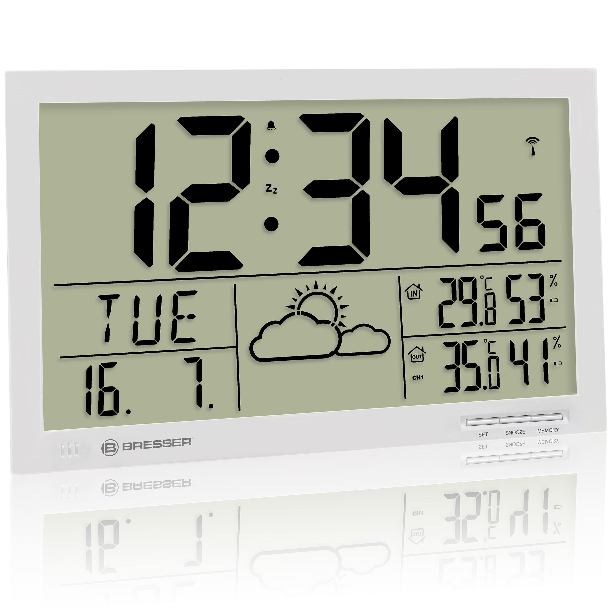 MyTime Jumbo orologio da parete con funzioni meteo LCD 3/5