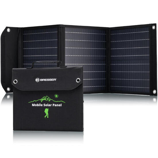 Chargeur solaire portable 40 Watt avec port USB et connecteur d’alimentation