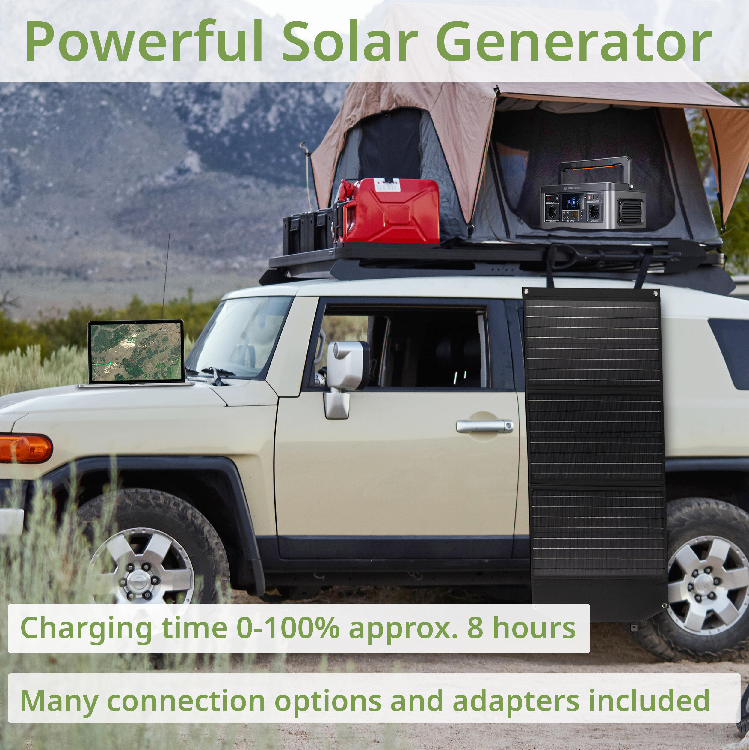 KIT Batterie externe portable 500 W + Panneau solaire 60 W Bresser, Camping 5/7