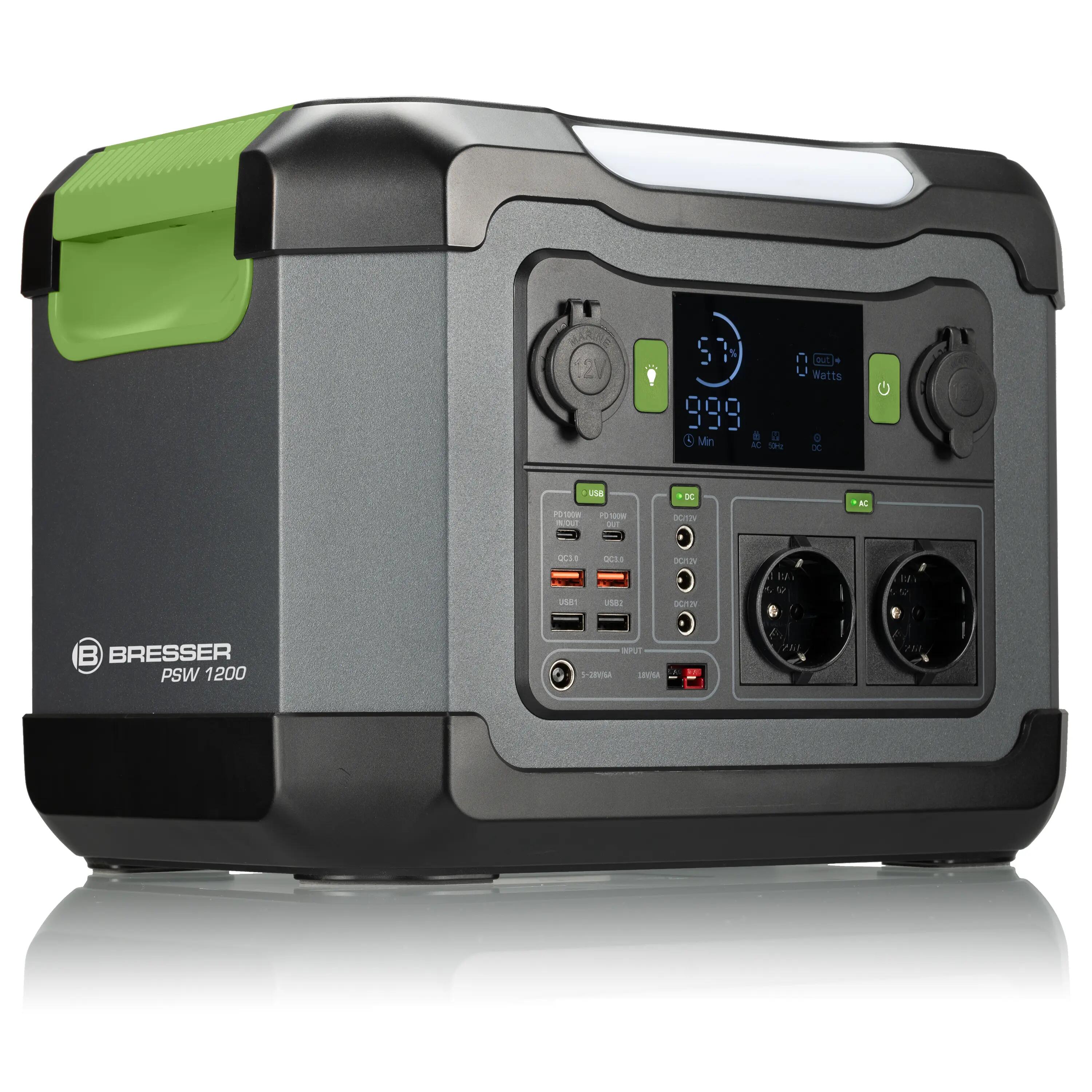 BRESSER Station d’alimentation mobile accumulateur d'énergie 1.200 Watt 3/7