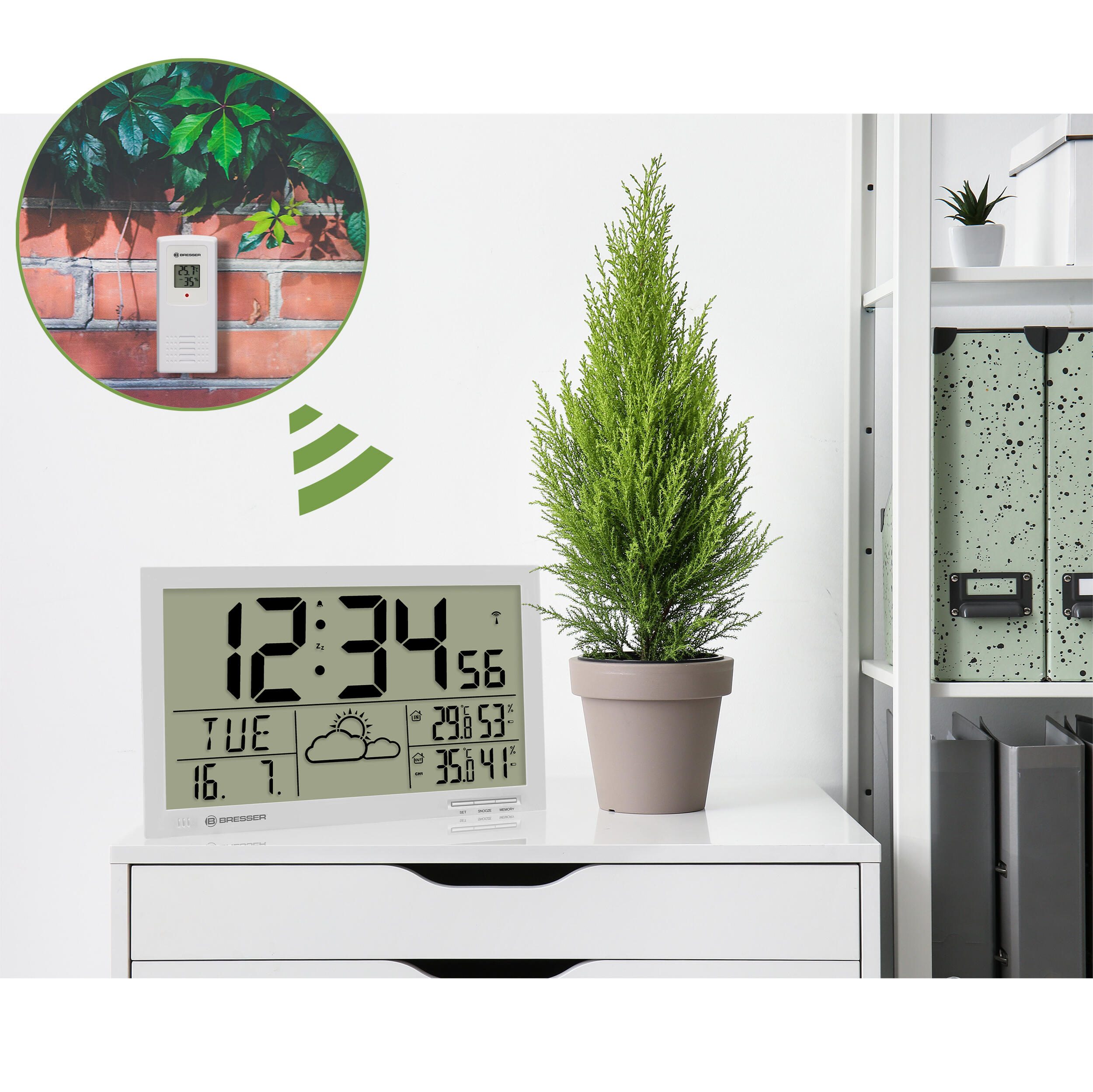 MyTime Jumbo orologio da parete con funzioni meteo LCD 2/5