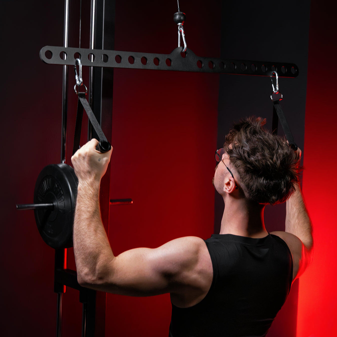 Barre de tirage lat 75cm avec 2 poignées 6/7