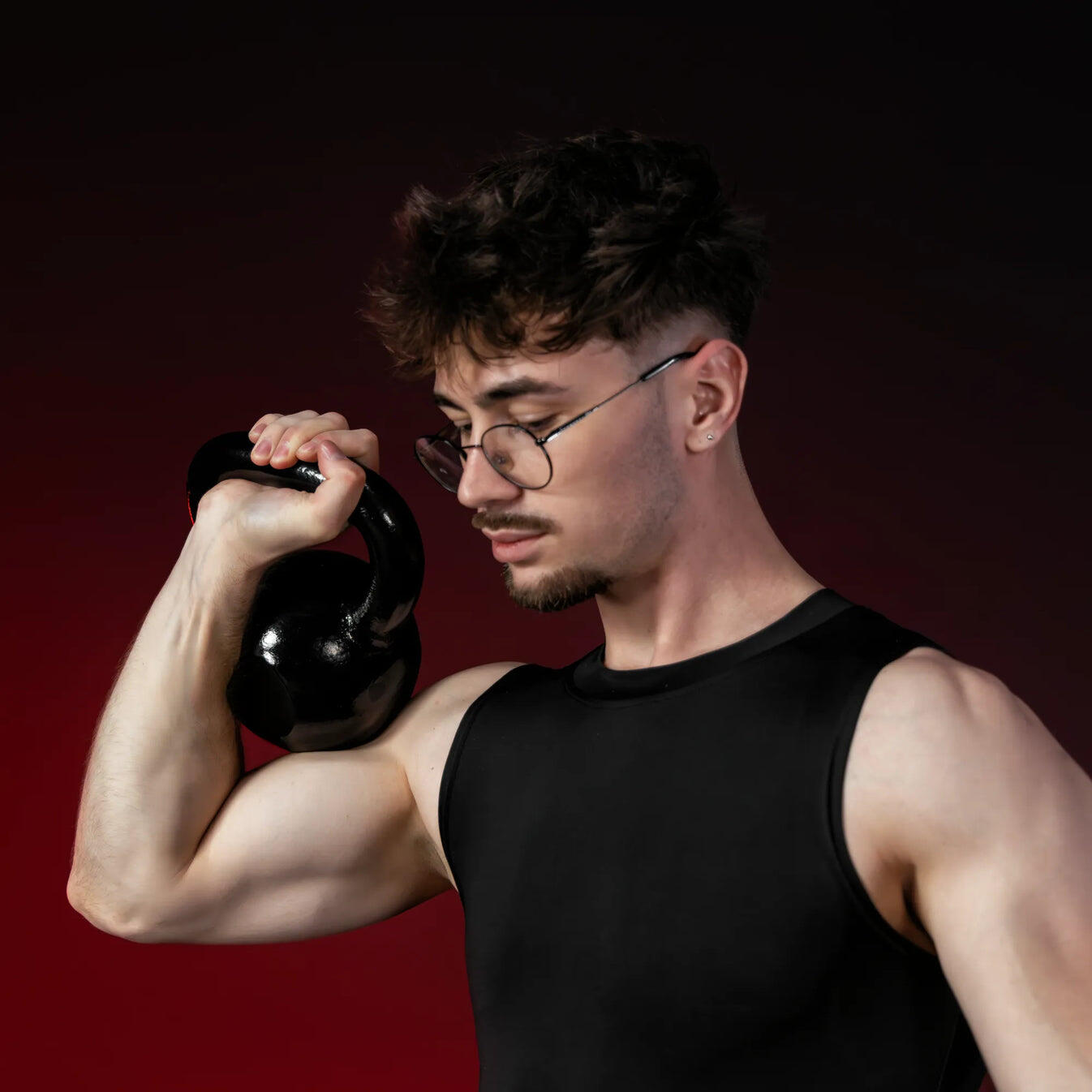 - Kettlebell - 8 kg - Gietijzer Zwart - Extra Stabiel 7/7