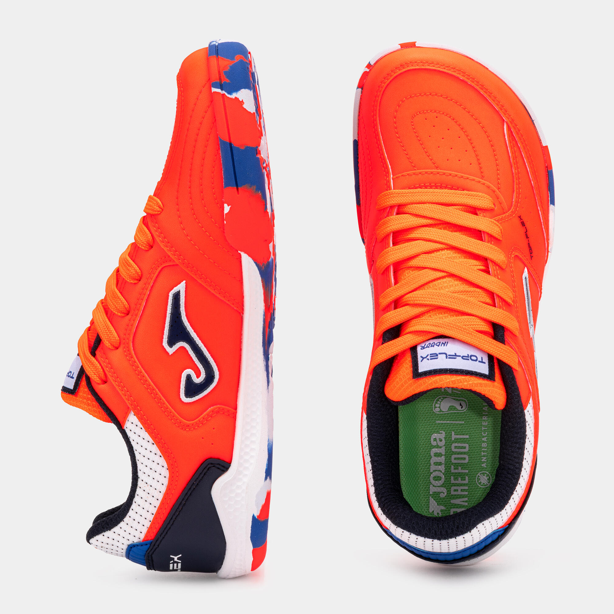 Zapatillas Fútbol Sala Niños Joma Top Flex Junior Barefoot 26 IN Naranja 4/6