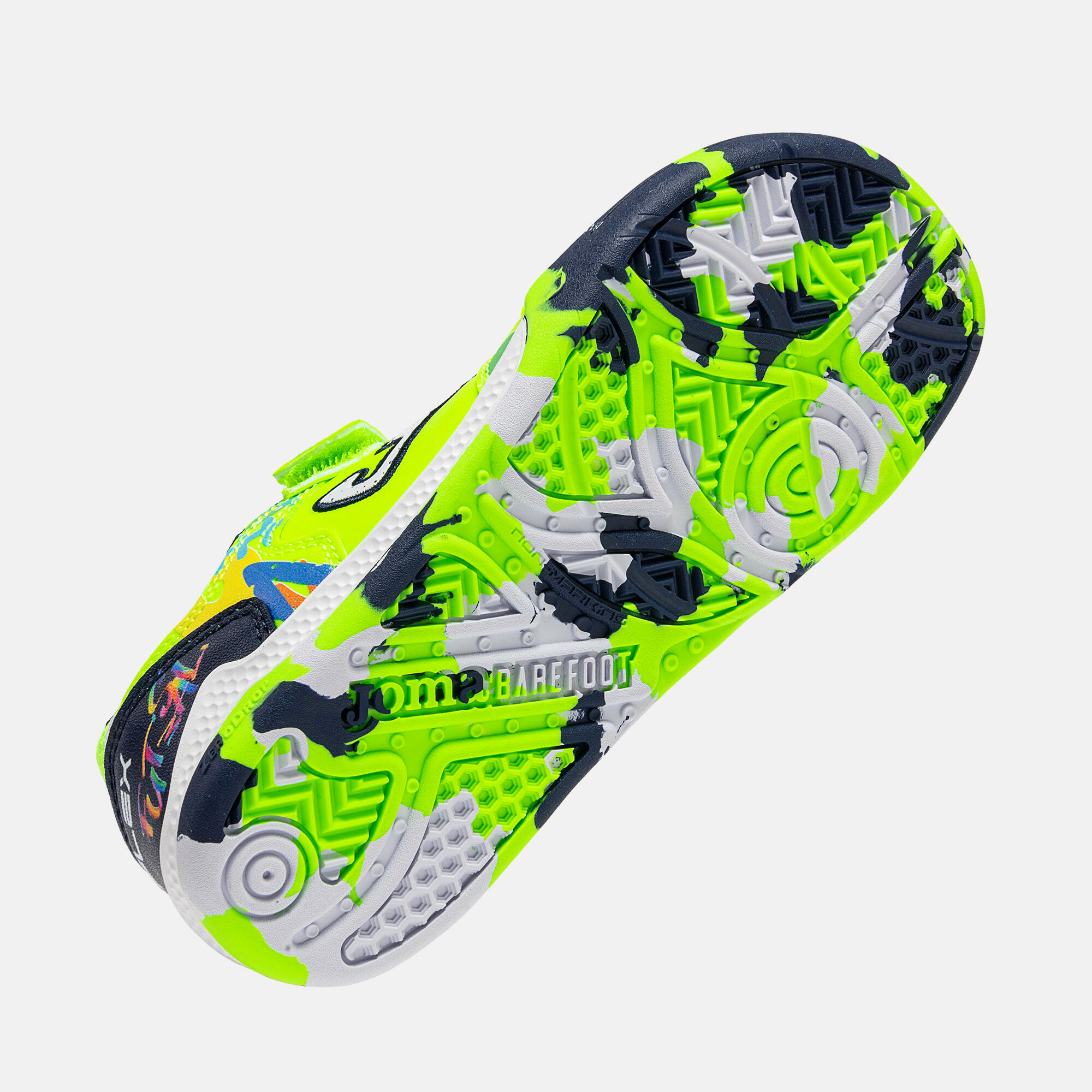 Chaussures Futsal Enfants Joma Top Flex Junior Barefoot 26 IN Vert Fluo 5/7