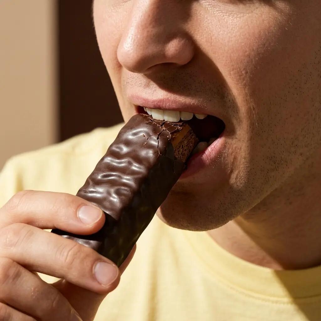 JUSTLOADING Barrita proteica vegana chocolate crunchy 41 g, 1 unds 3/3