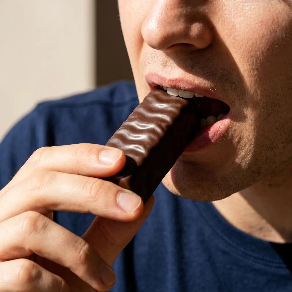 JUSTLOADING Barrita proteica chocolate negro 28 g, 12 unds 3/3