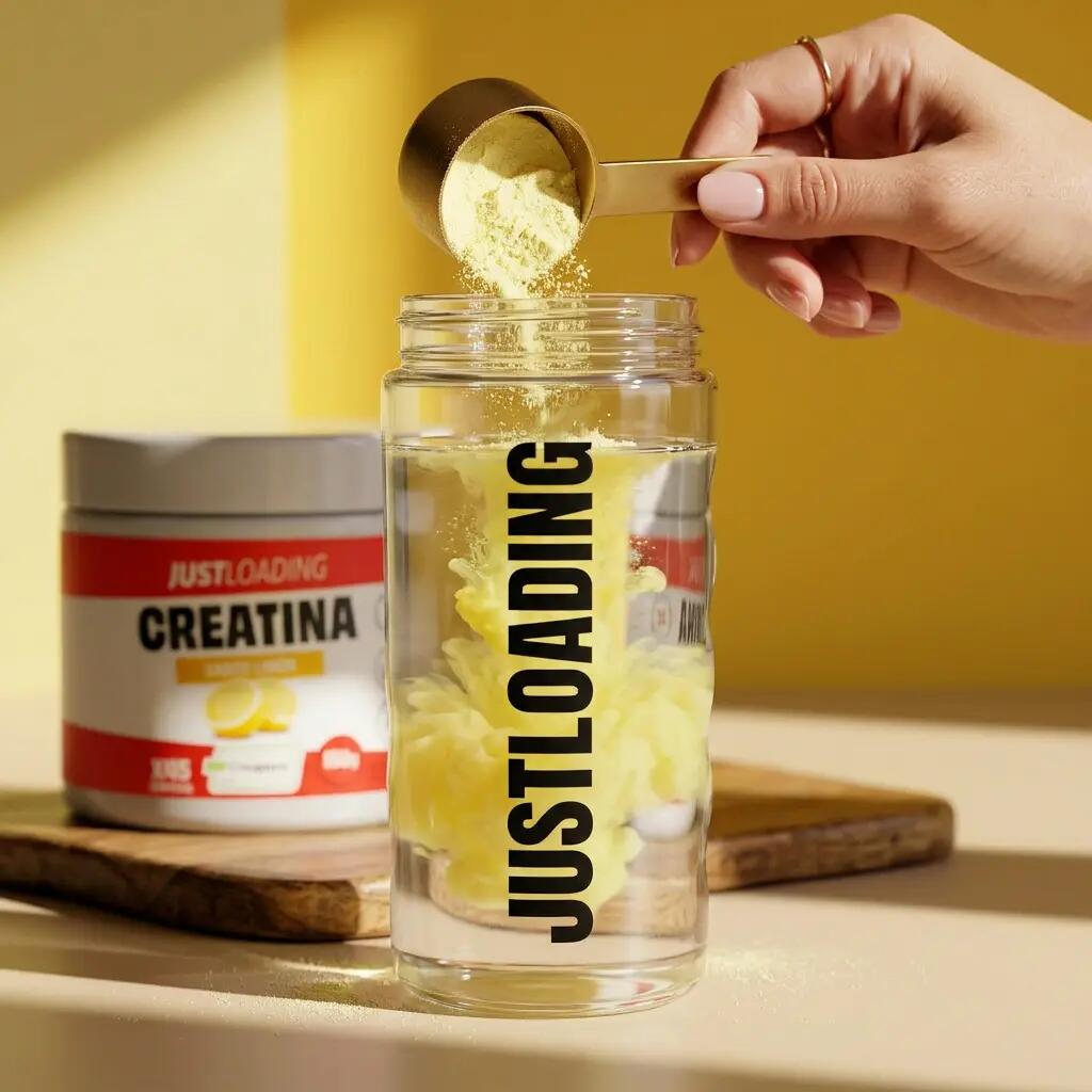 JUSTLOADING Creatina Creapure 200 g sabor limón 2/3