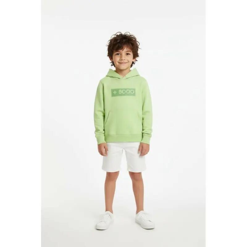 Sudadera junior +8000 Jaquen verde con capucha y cremallera 8240-058 4/4