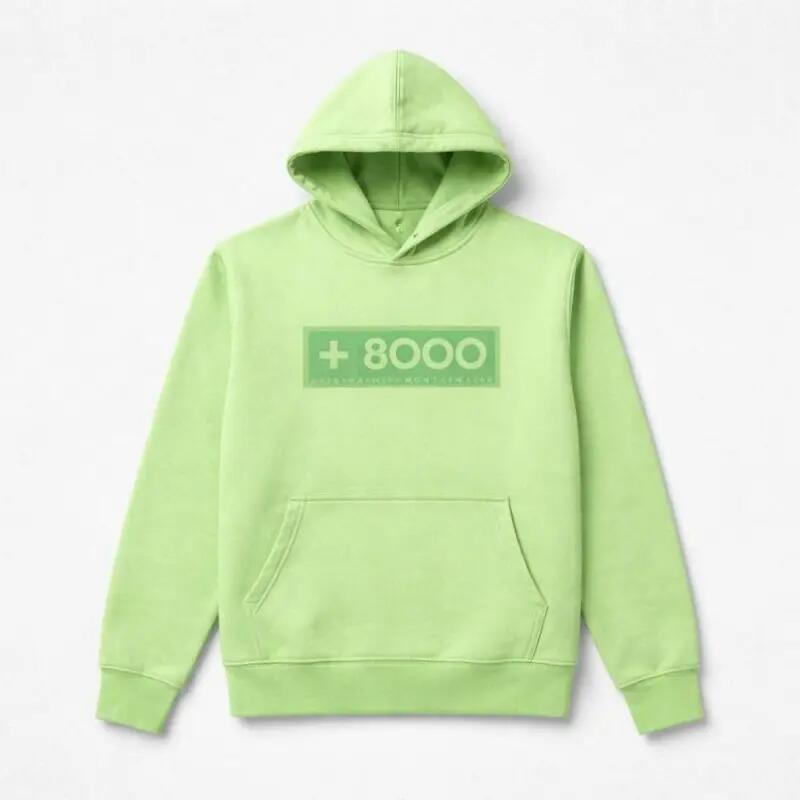 Sudadera junior +8000 Jaquen verde con capucha y cremallera 8240-058 2/4