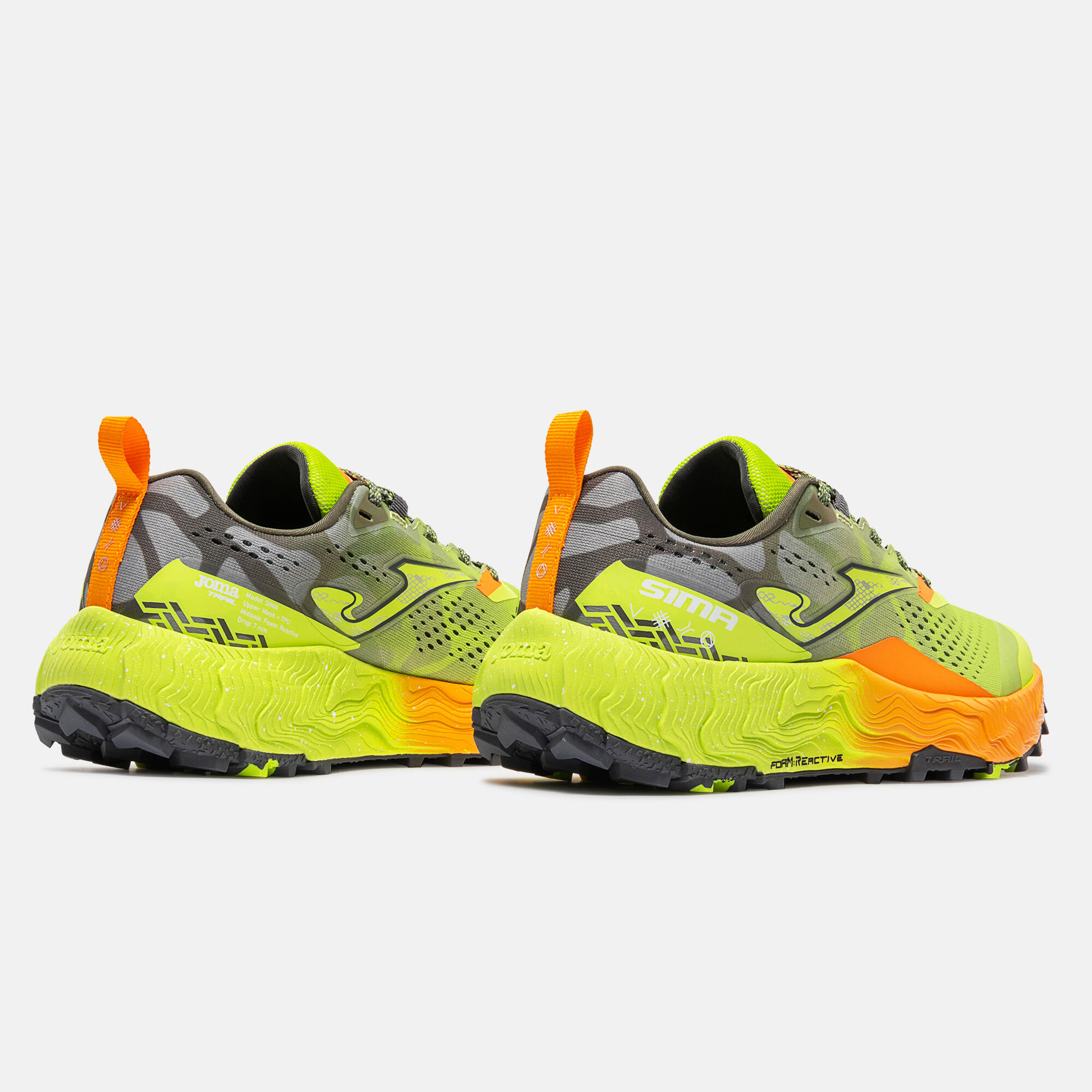 Zapatillas Trail Hombre Joma Sima Men 26 Verde Flúor 3/5