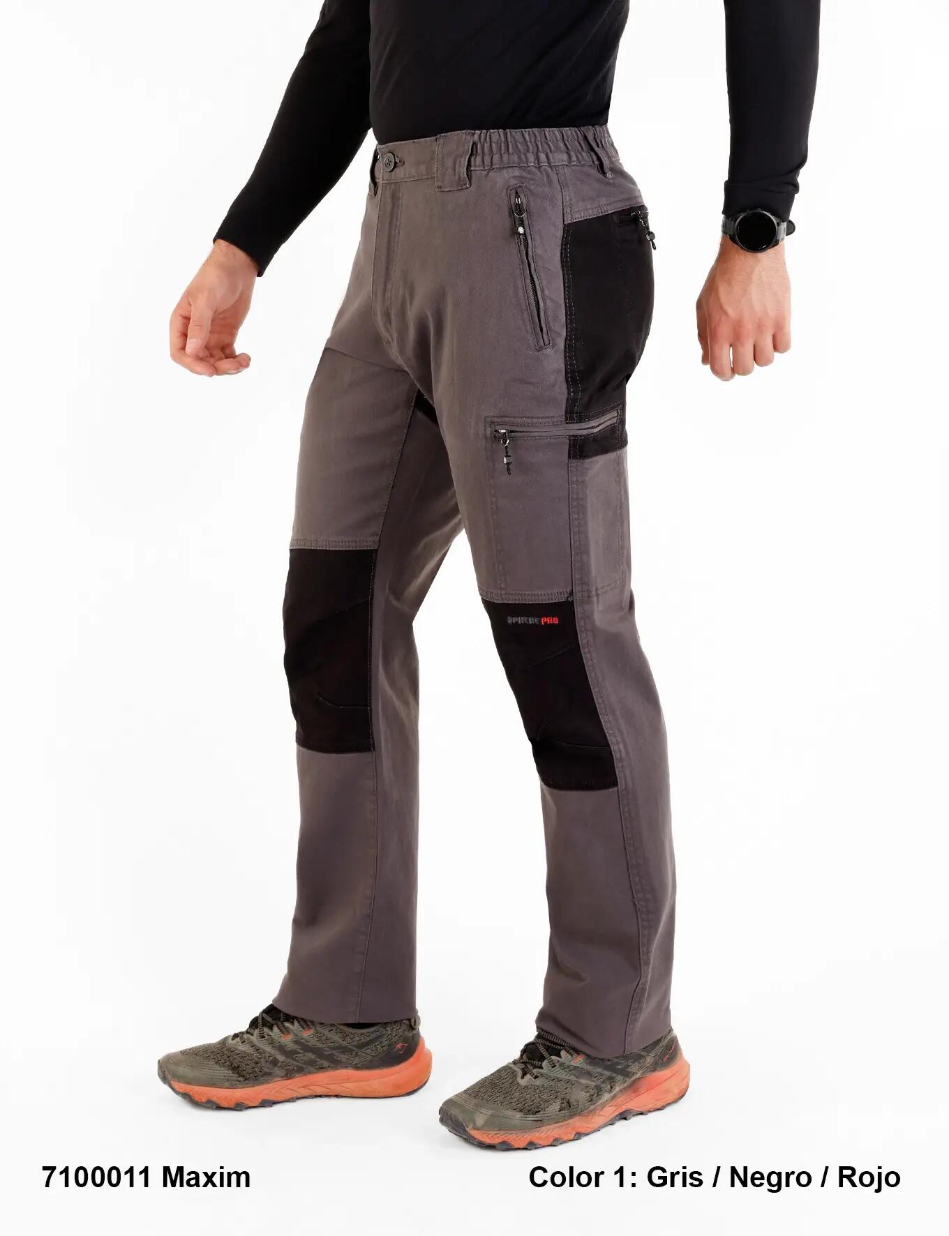 Pantalón - Trekking - Hombre - Algodón elástico - MAXIM - Gris 3/3