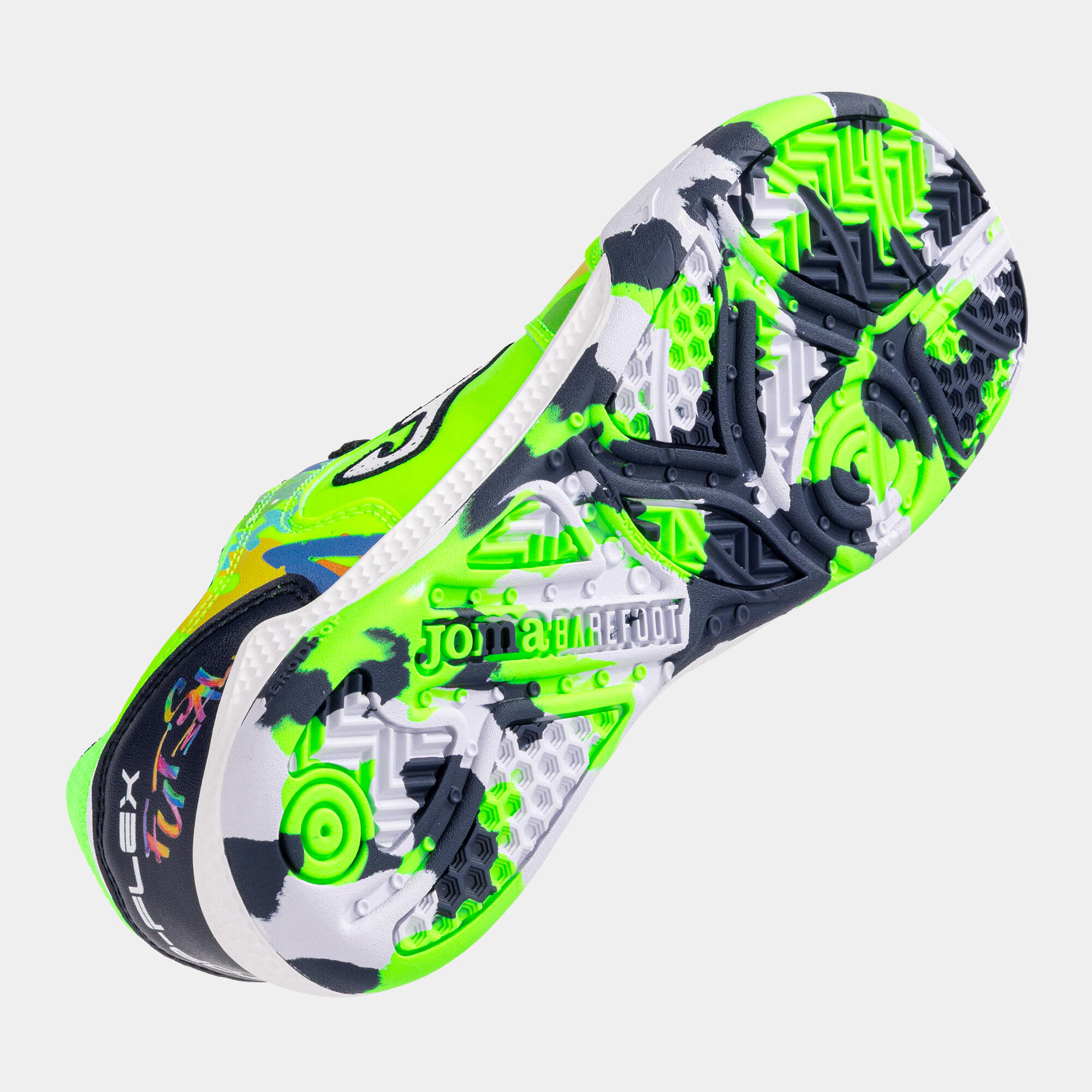 Zapatillas Fútbol Sala Niños Joma Top Flex Junior Barefoot 26 IN Verde Flúor 5/6