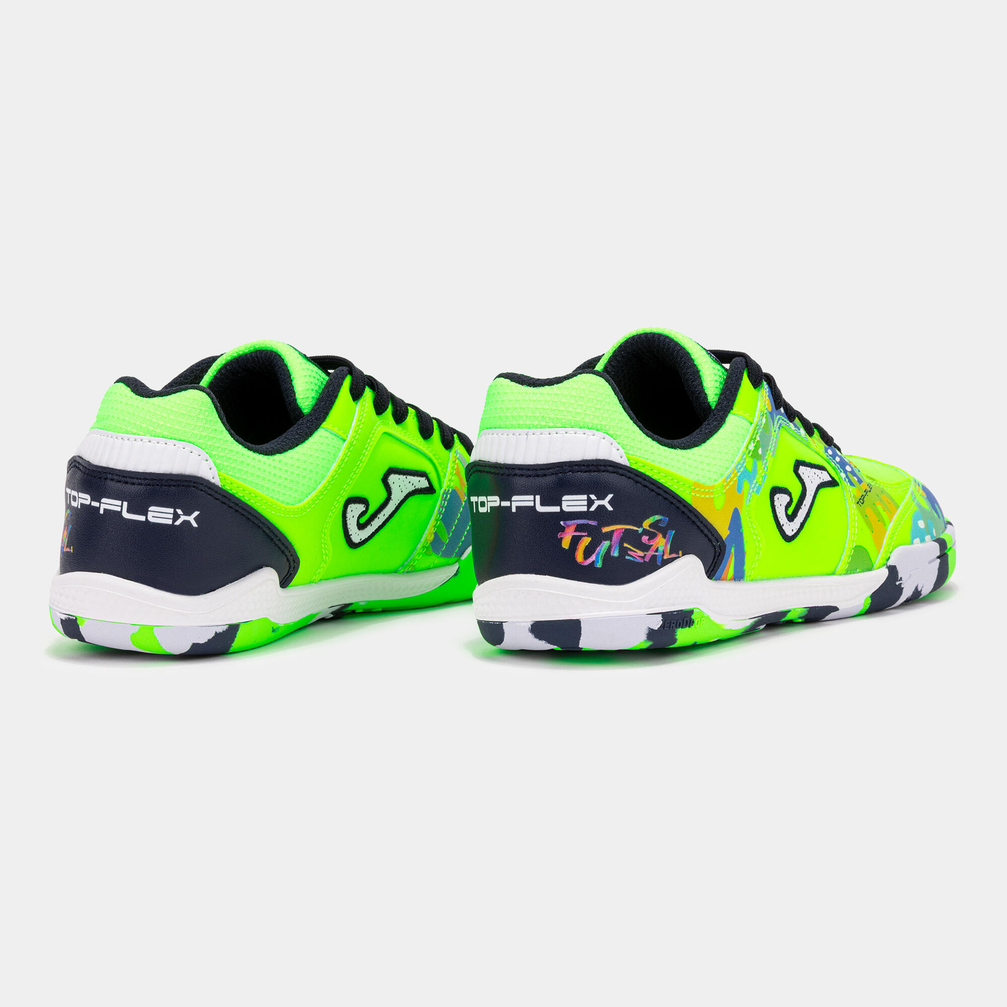 Zapatillas Fútbol Sala Niños Joma Top Flex Junior Barefoot 26 IN Verde Flúor 3/6