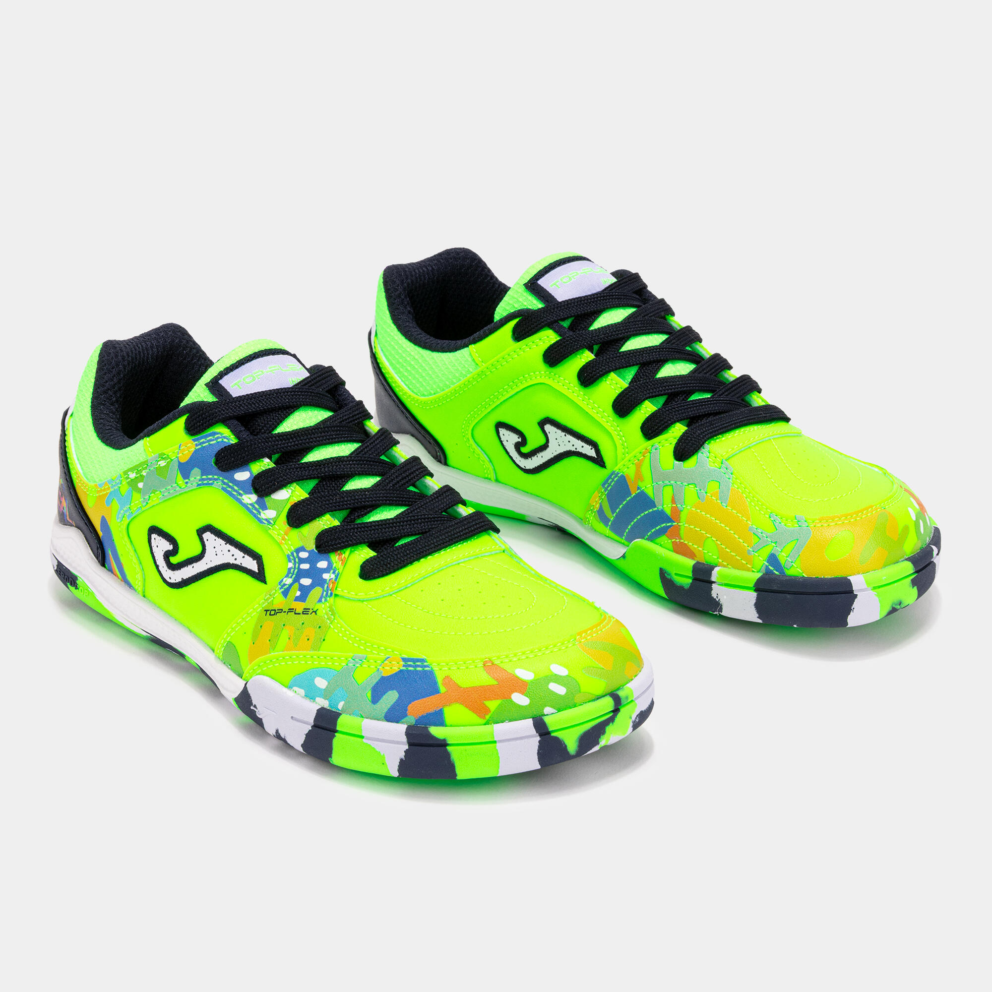 Zapatillas Fútbol Sala Niños Joma Top Flex Junior Barefoot 26 IN Verde Flúor 2/6