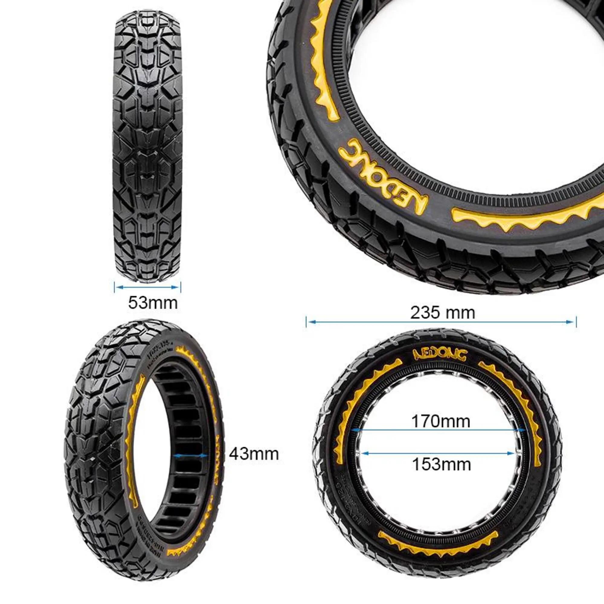 Rueda maciza ultraligera offroad 10x2,125-6,5/B44 - amarillo [Nedong] 2/5