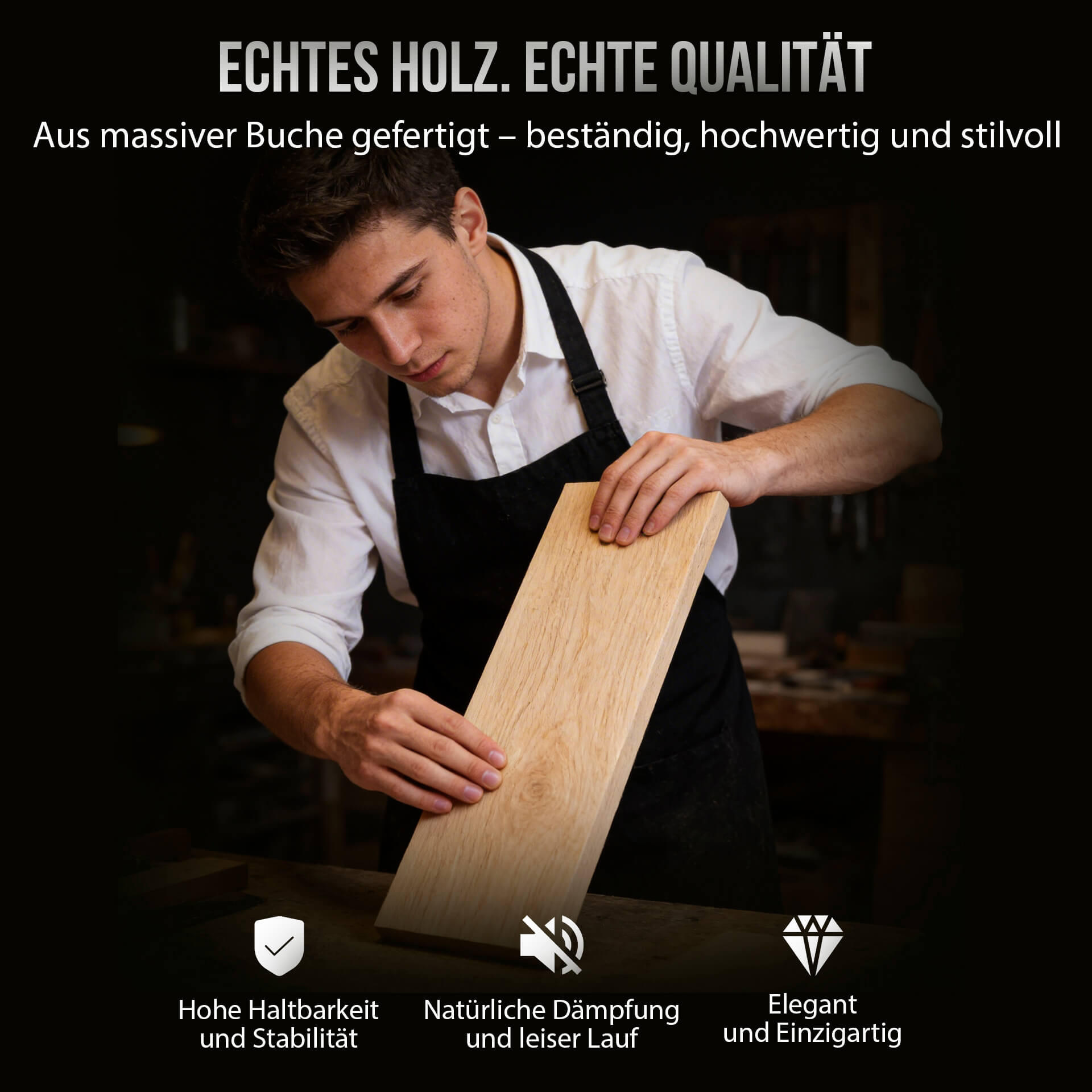 Rudergerät klappbar Holz mit Wasserwiderstand - WP 5000 10/17