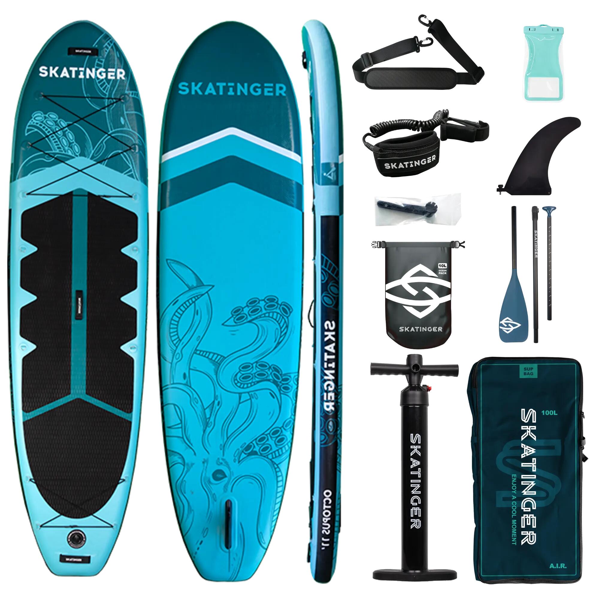 SKATINGER Paddleboard Octopus 335x86x15 cm (11') allround, s prislusenstvím