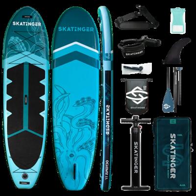 SKATINGER Octopus Tavola SUP gonfiabile 335x86x15 cm (11') con set accessori