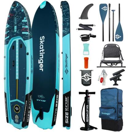 Planche SUP de pêche SKATINGER Fishing Boat 378x96x20 cm