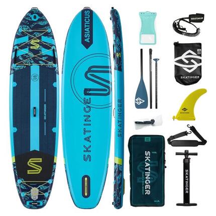 Deska SUP SKATINGER Asiaticus 350x86x15 cm (11'6'') yoga, zestaw akcesoriów