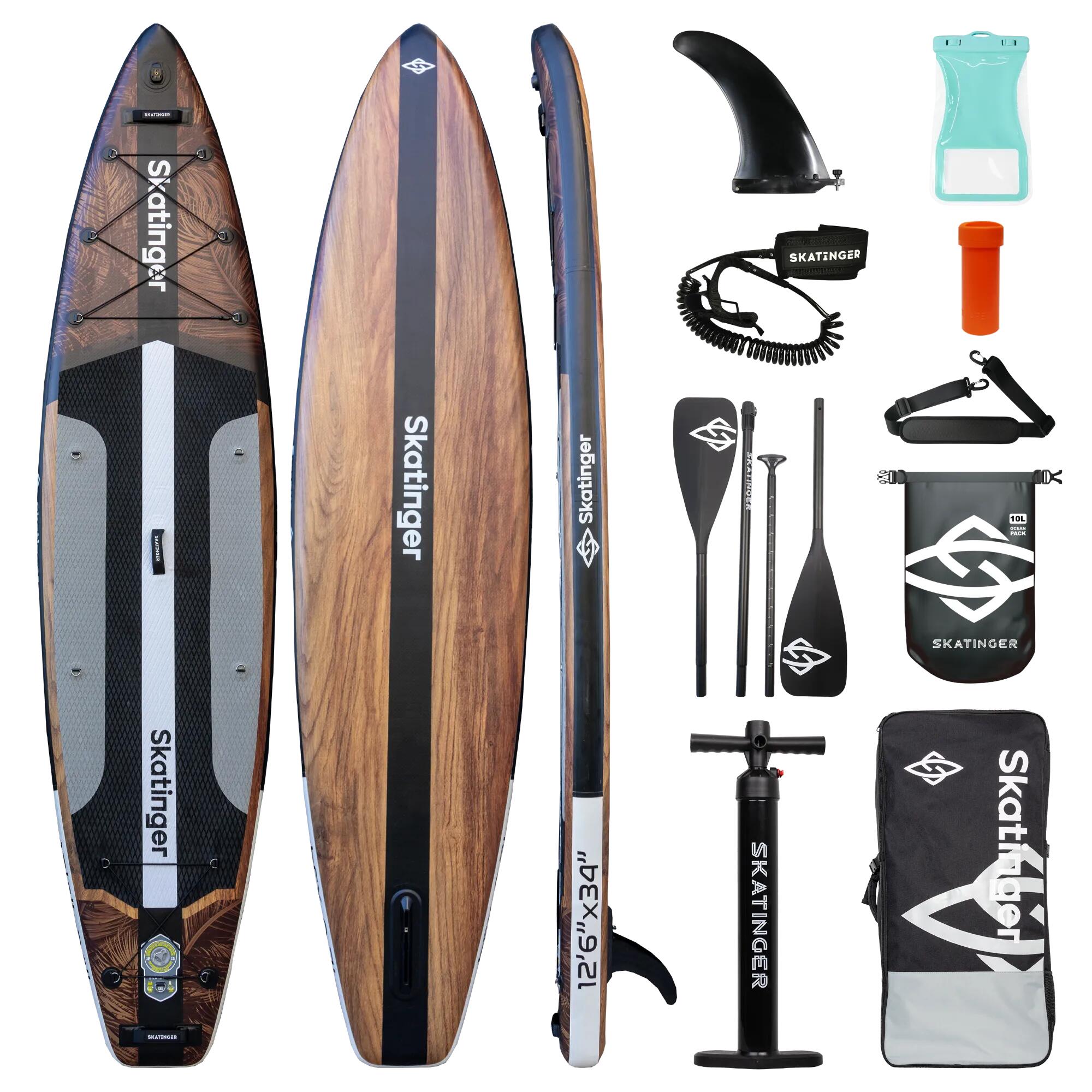 SKATINGER Paddleboard Waverider 380x86x16 cm (12'6'') allround, s prislusenstvím
