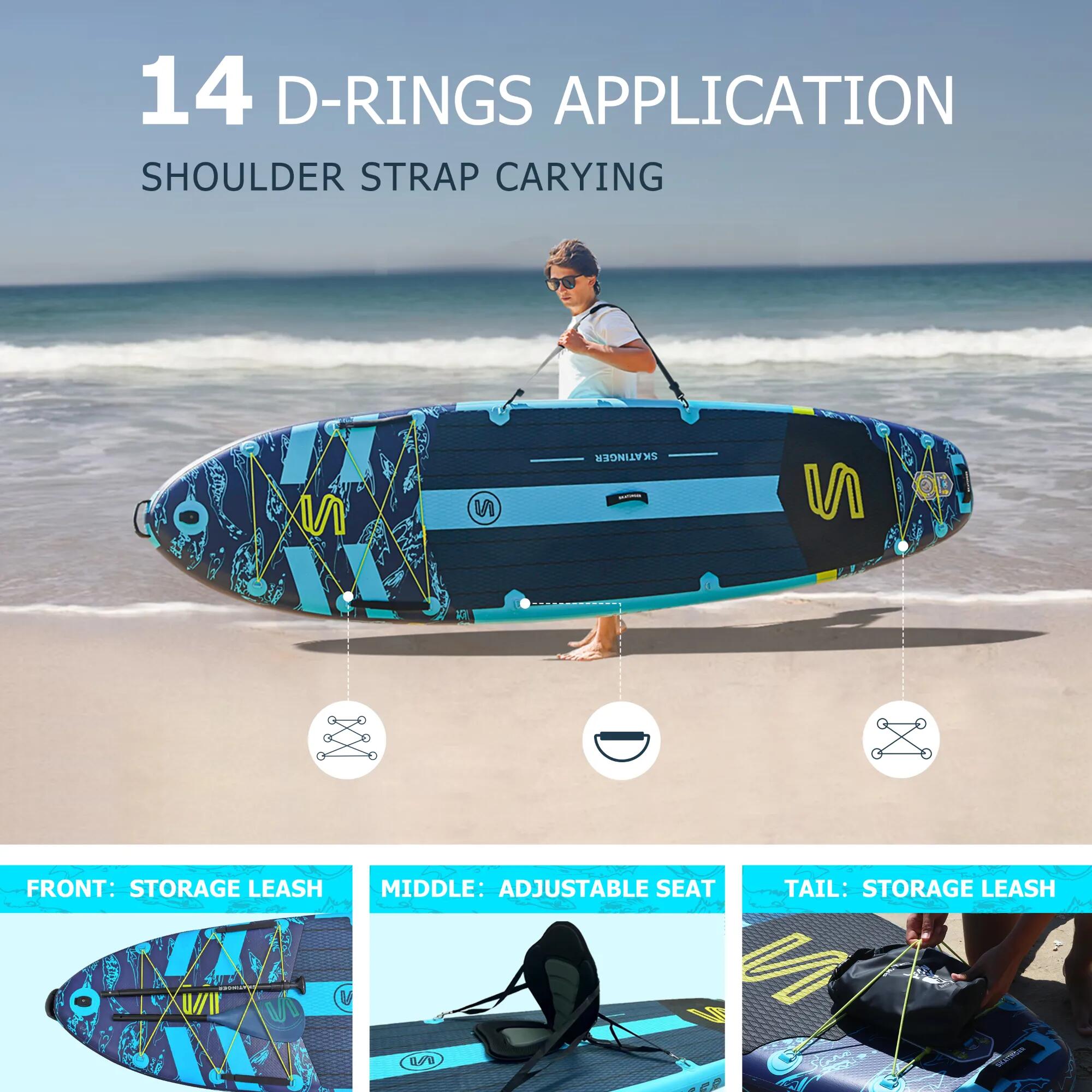 Paddleboard SKATINGER Asiaticus 350x86x15 cm (11'6'') yoga, s prislusenstvím 6/7