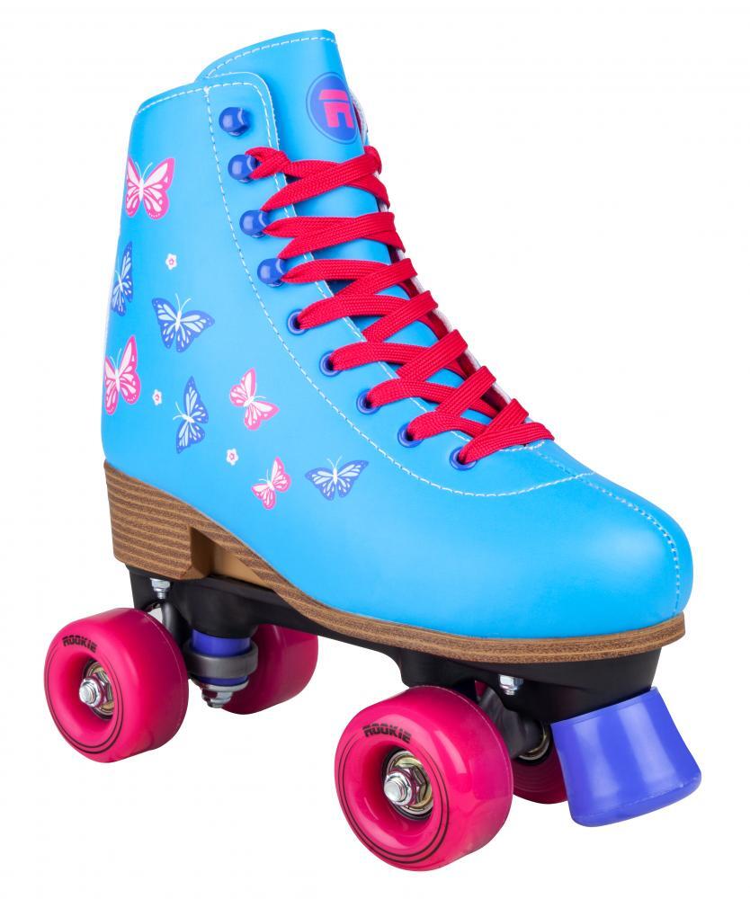 ROOKIE Blossom Blue Adjustable Kids Artistic Quad Roller Skates