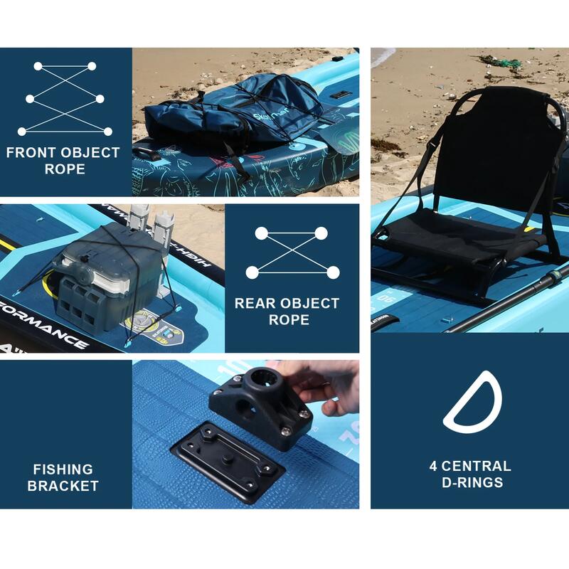 Placă SUP pentru pescuit SKATINGER Fishing Boat 378x96x20 cm