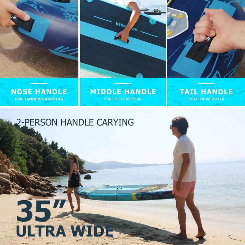 Placă SUP SKATINGER Asiaticus 350x86x15 cm (11'6'') yoga