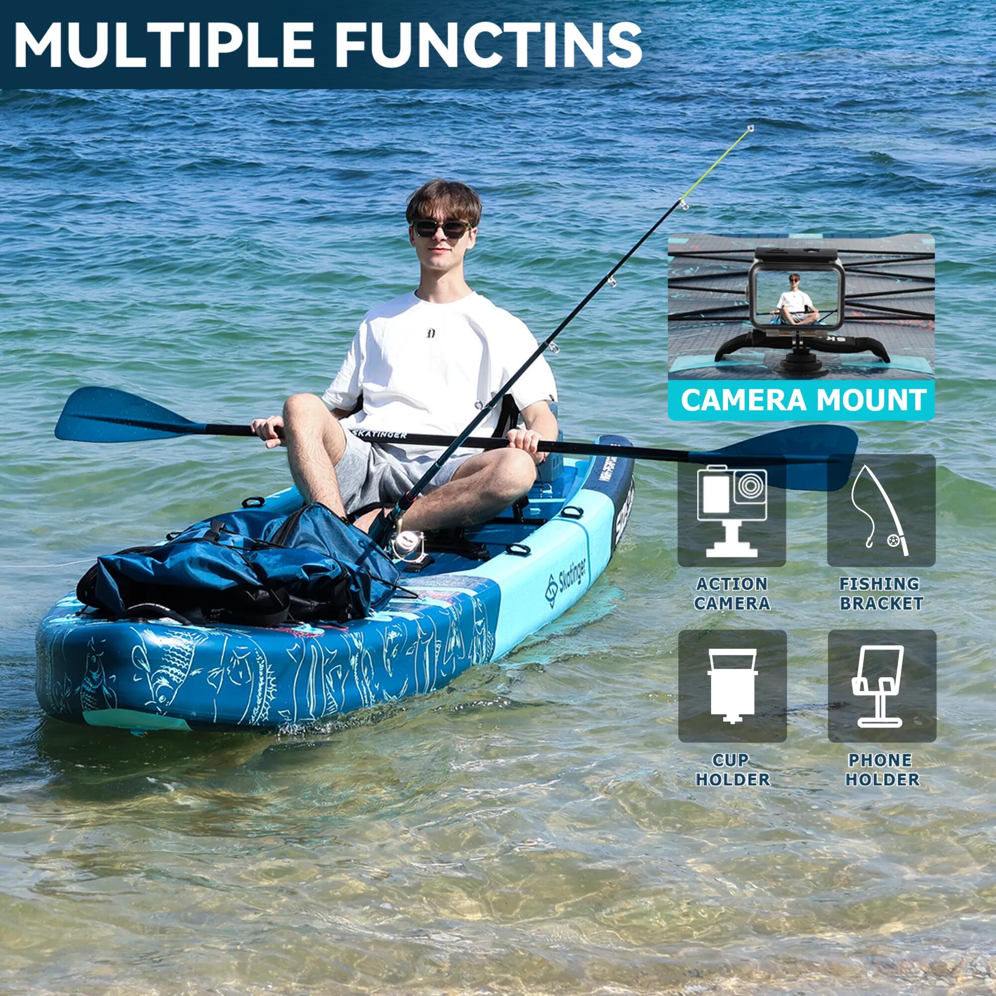 Tavola SUP da pesca SKATINGER Fishing Boat 378x96x20 cm 5/8