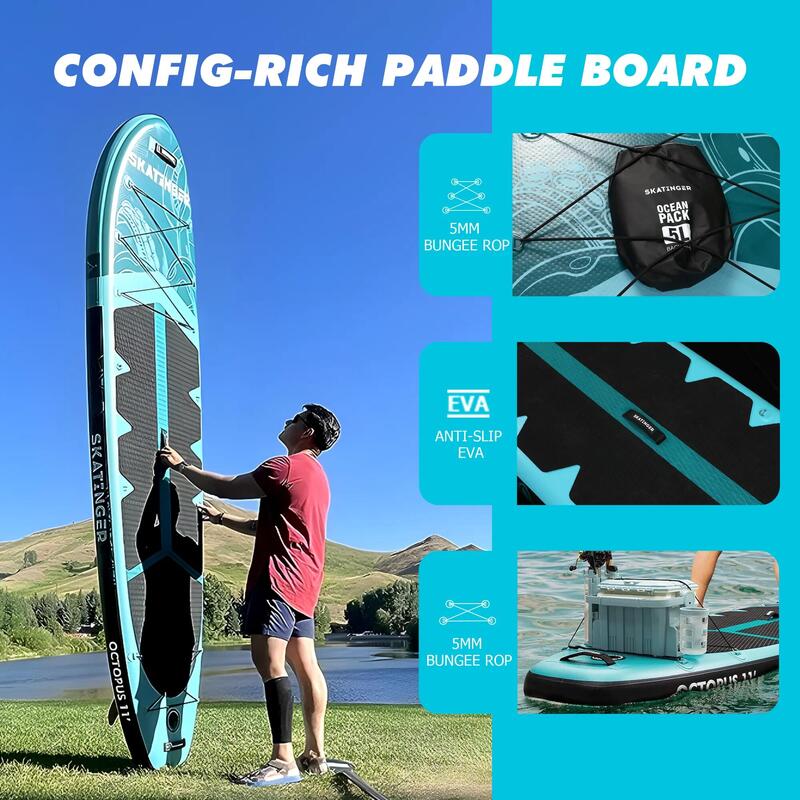 Placă SUP SKATINGER Octopus 335x86x15 cm (11') allround