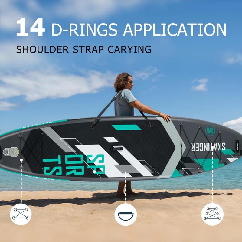 Placă SUP SKATINGER Sports Grey 350x89x15 cm (11'6'') yoga