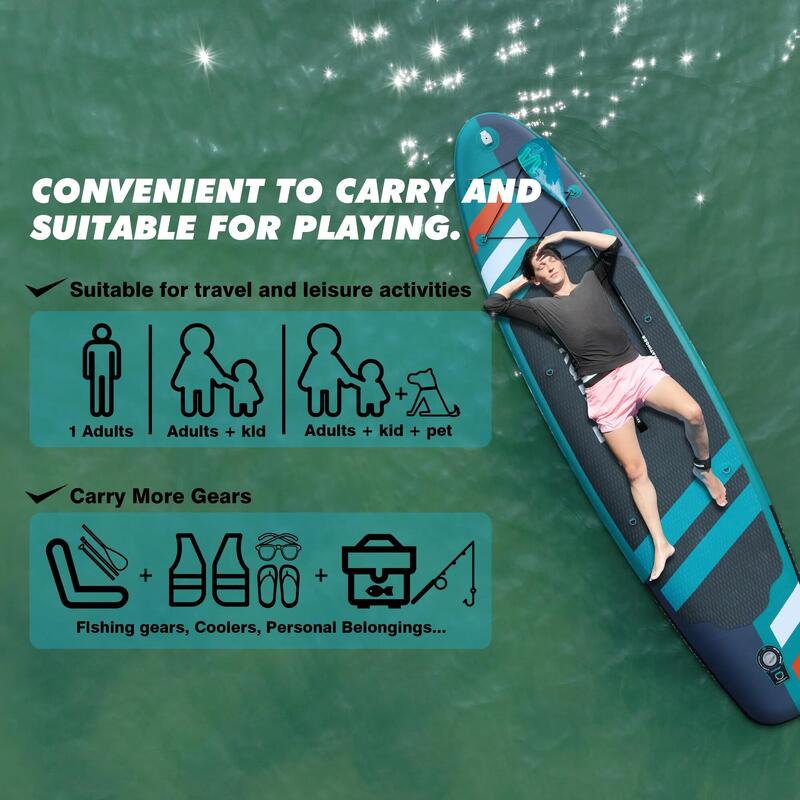 Placă SUP SKATINGER Jade 320x81x15 cm (10'6'') allround