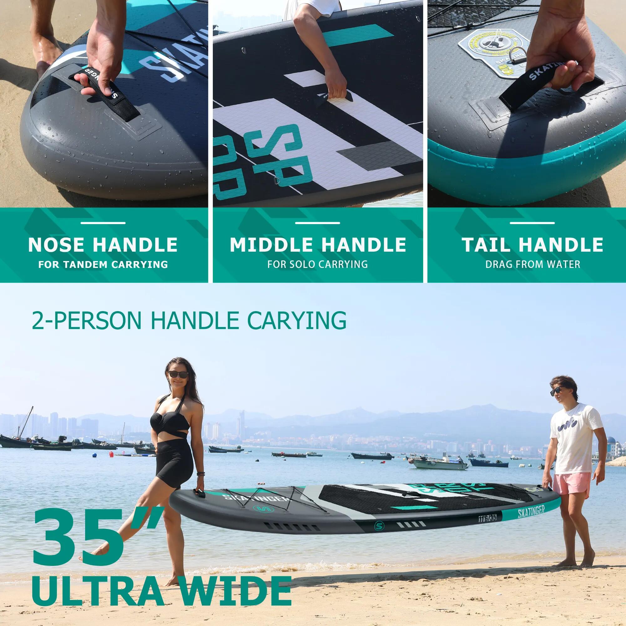 Planche SUP SKATINGER Sports gonflable 350x89x15 cm (11'6'') - gris 5/7