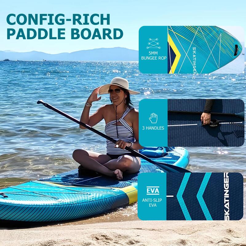 Placă SUP SKATINGER Prana Meteor Blue 350x89x15 cm (11'6'') yoga