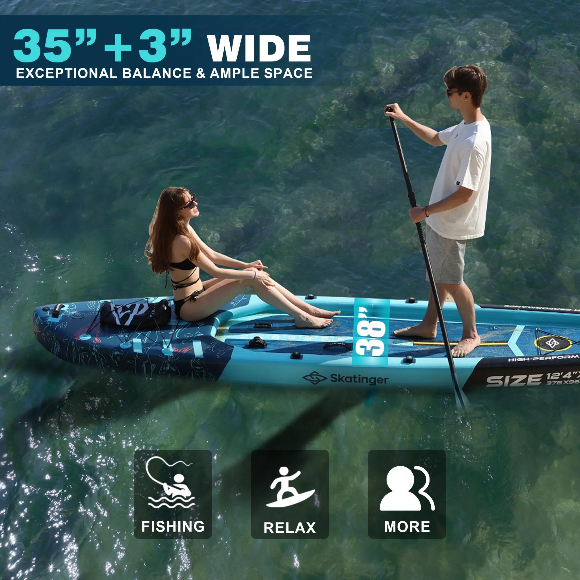 Tavola SUP da pesca SKATINGER Fishing Boat 378x96x20 cm 3/8