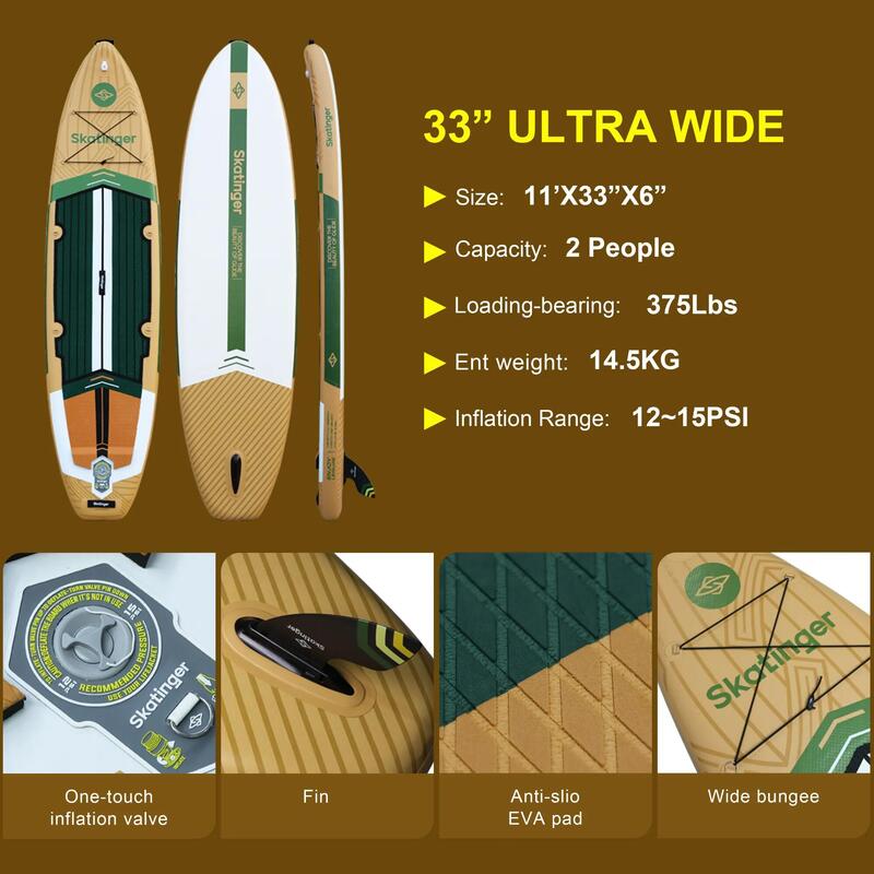 Placă SUP SKATINGER Peninsula Trojan Horse 335x84x15 cm (11') touring